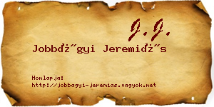 Jobbágyi Jeremiás névjegykártya